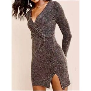 Francesca’s Black Mini Glitter Dress-NWT!!